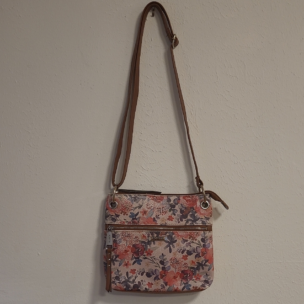 Rosetti Pink and Brown Crossbody Bag